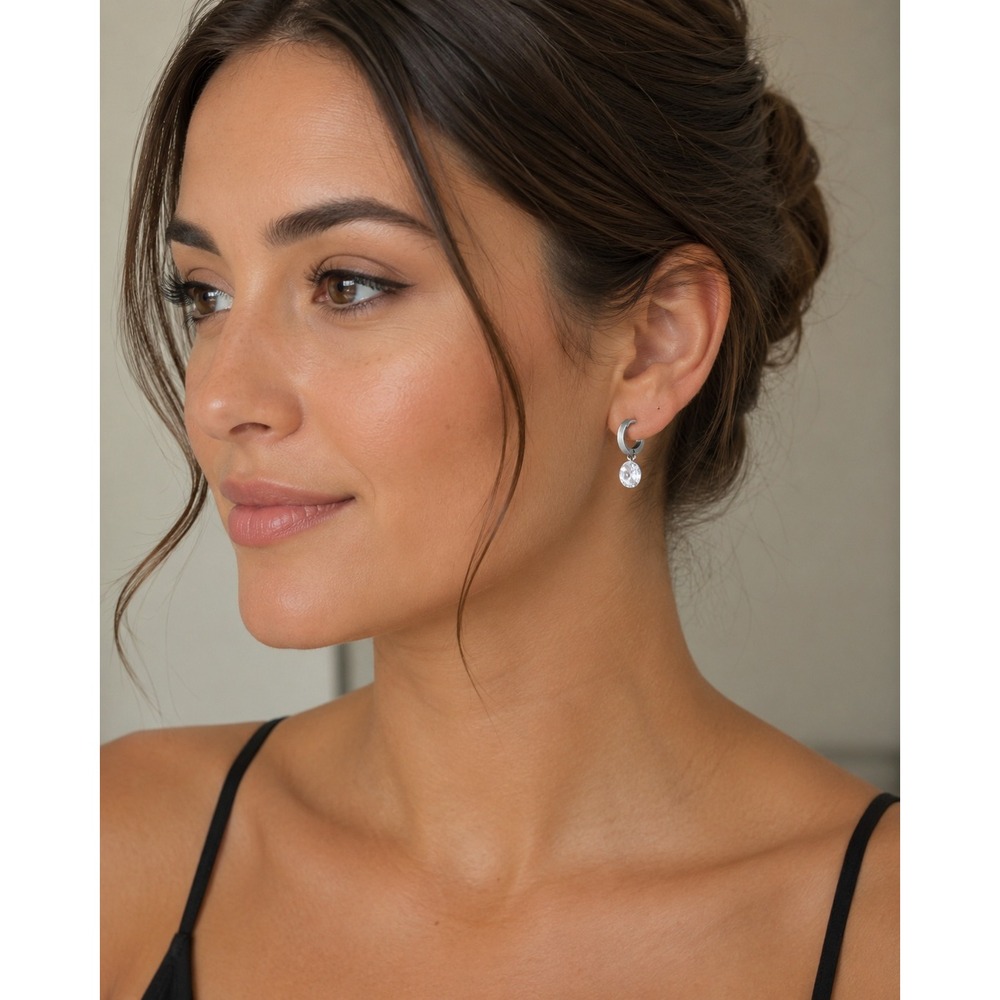 Crystal Dangleā Huggie Hoop Earrings